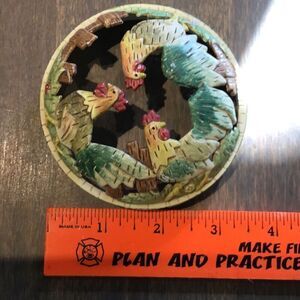 Vintage country, rustic chicken, candle, jar lid